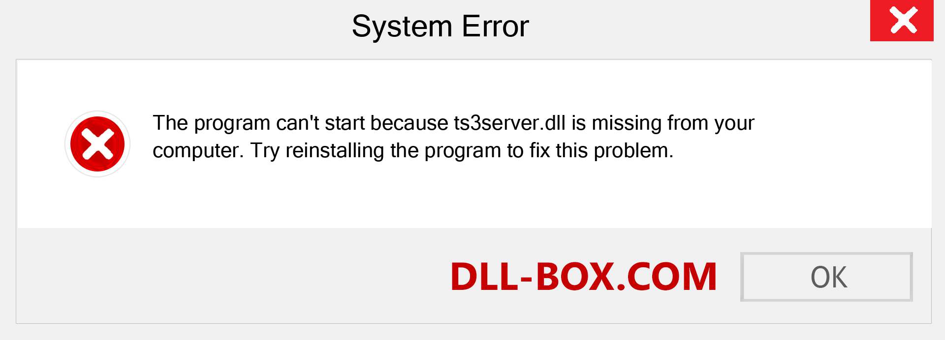  ts3server.dll file is missing?. Download for Windows 7, 8, 10 - Fix  ts3server dll Missing Error on Windows, photos, images