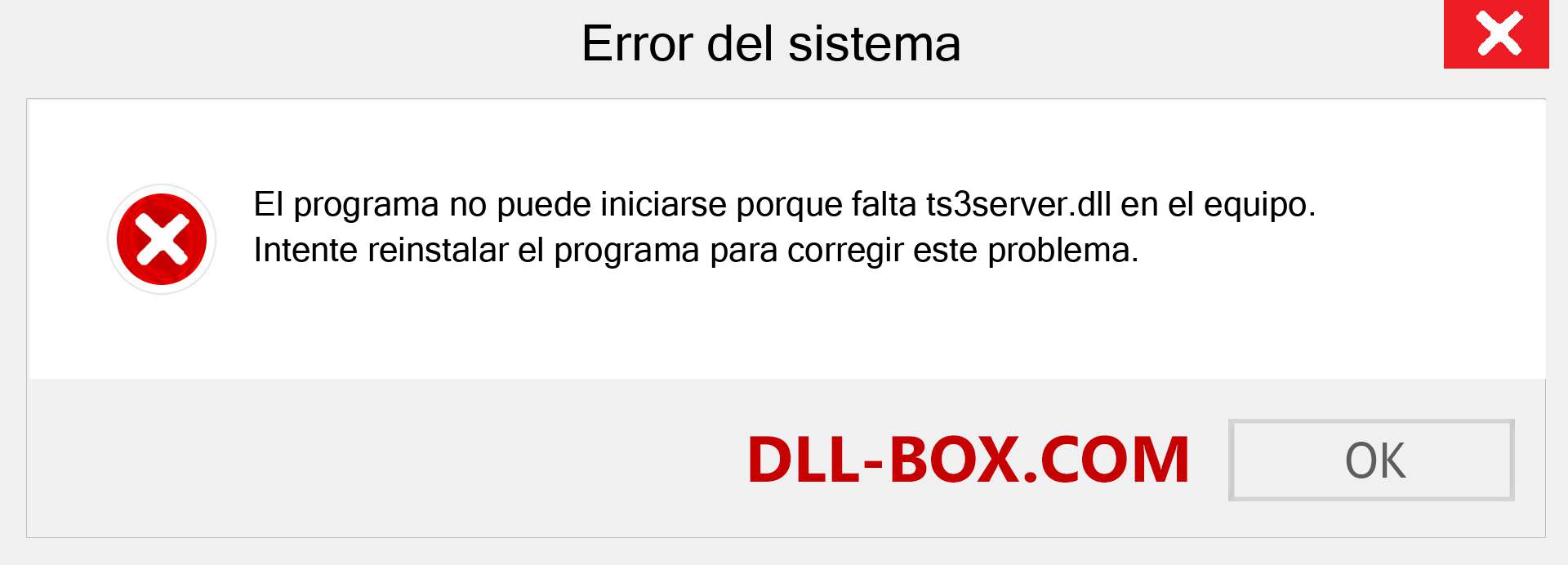 ¿Falta el archivo ts3server.dll ?. Descargar para Windows 7, 8, 10 - Corregir ts3server dll Missing Error en Windows, fotos, imágenes